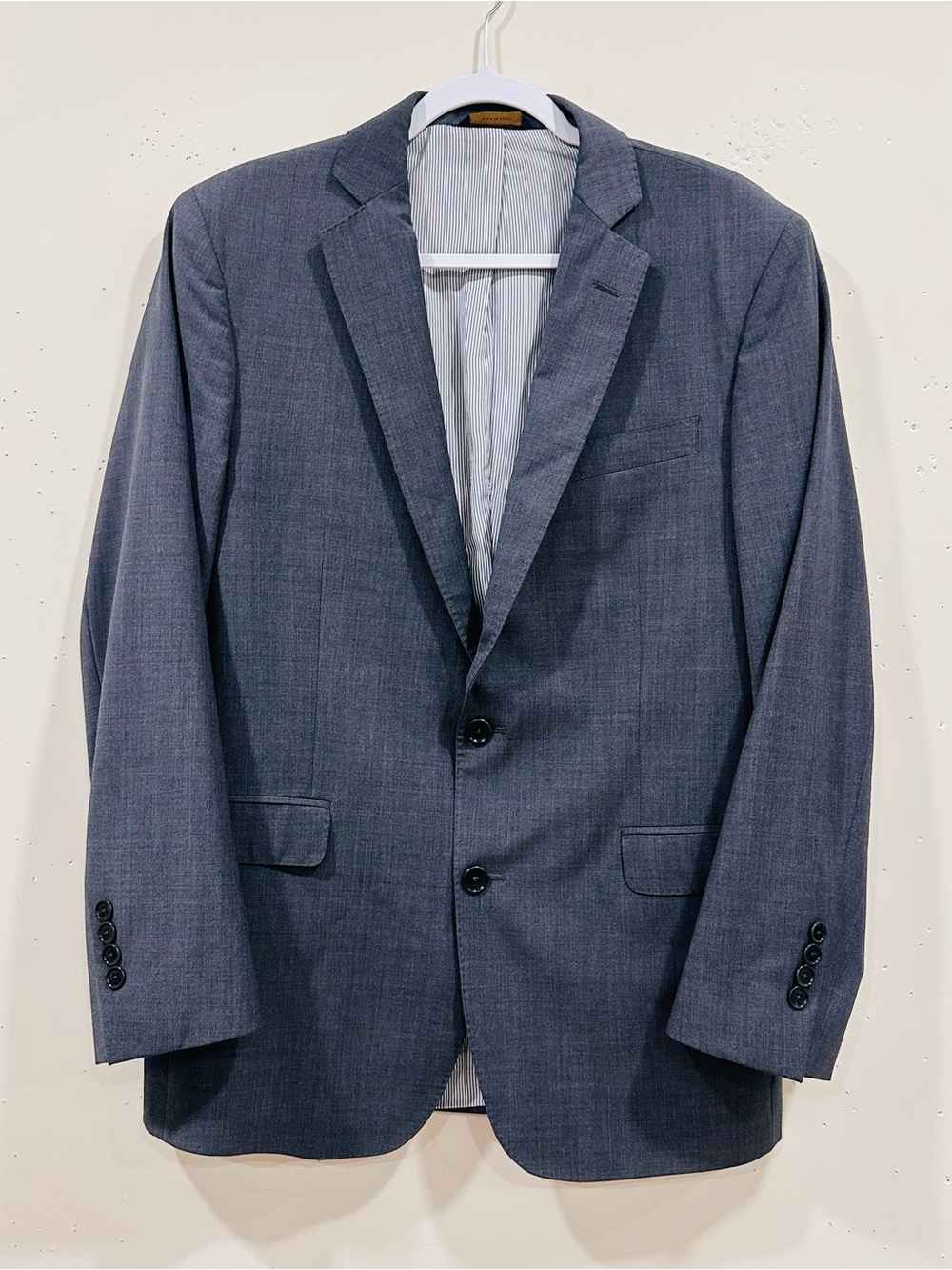 Brooks Brothers Explorer Regent Fit Wool Blend Blazer Suit Jacket Gray Blue 40R